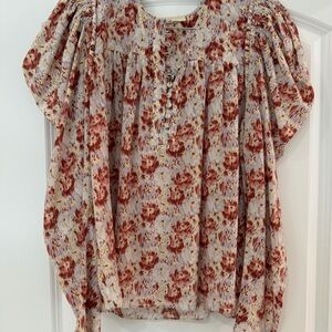 Ulla Johnson silk long sleeve blouse perfect with blue denim.